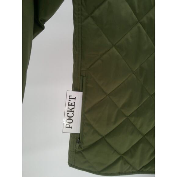 Nike Standard Fit Mens Olive Synthetic Fill Repel Golf Quilted Jacket Medium - Picture 4 of 9